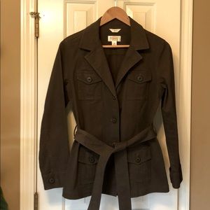 Brown belted blazer from Talbots with stretch